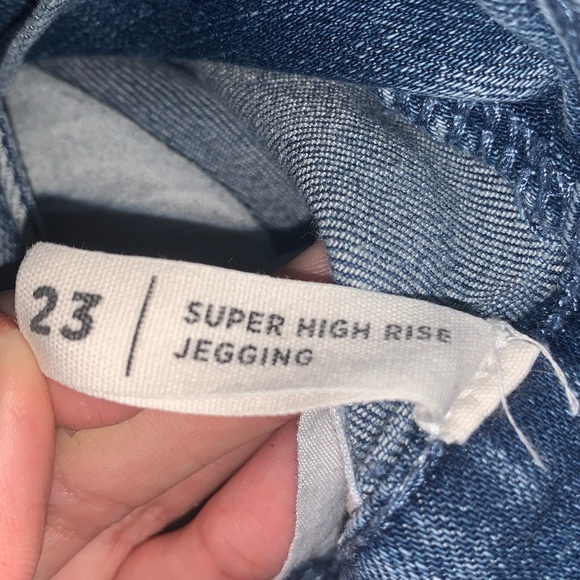 PacSun Perfect Blue Super High Waisted Jeggings - Picture 4 of 5